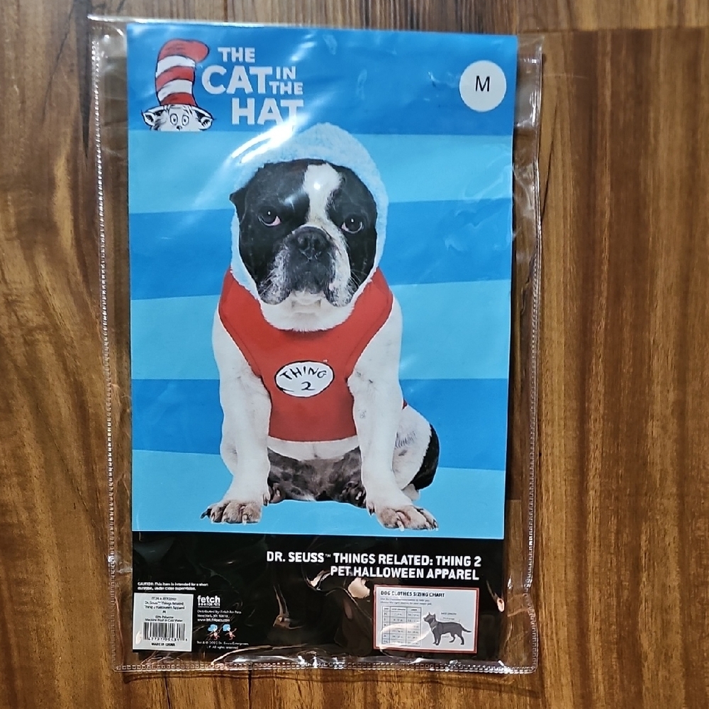 Dr. Seuss Cat In The Hat Thing 2 Pet Outfit
